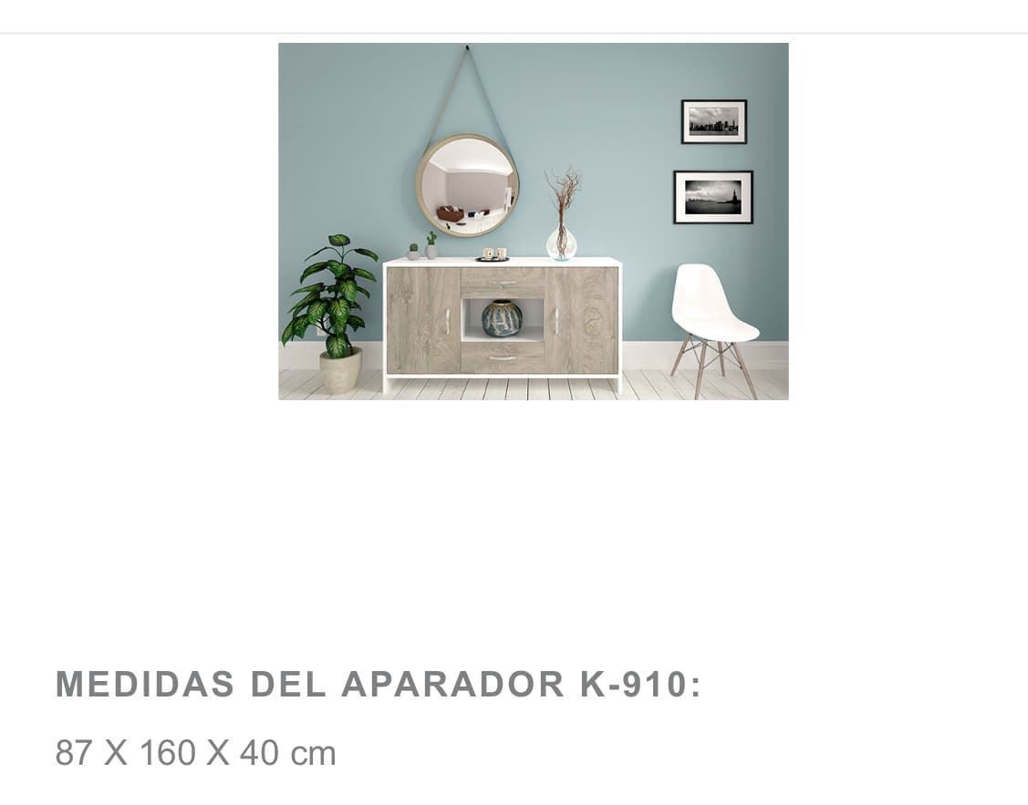 APARADOR OFERTA ACABADO BLANCO MADERA  MODELO RUDE - Imagen 1