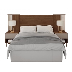 CABECERO REFLEX, extensible, mesillas de noche,MDP habana- fendi - Imagen 1