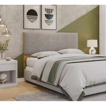 CABECERO UNI 160, MDP MIEL, TEJIDO PANAMÁ, 160x5x90 cms - Imagen 1