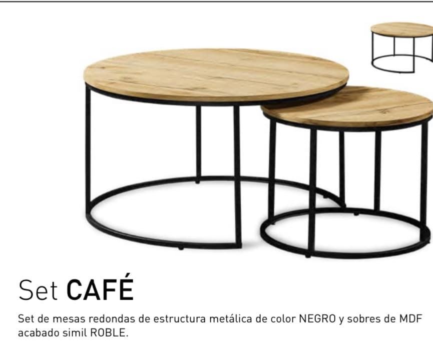 MESA CENTRO REDONDA SET CAFE - Imagen 1