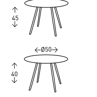MESA CENTRO REDONDA SET CAFE - Imagen 2