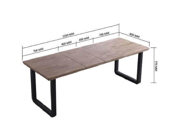 MESA COMEDOR EXTENSIBLE ROMA 140 x 80 CM NORDISH / NEGRO. - Imagen 4