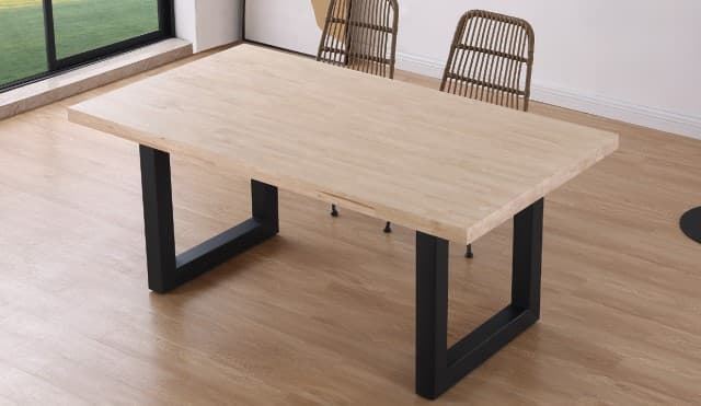 MESA COMEDOR FIJA LOFT 180 x 100 CM ROBLE NORDISH / NEGRO. - Imagen 2