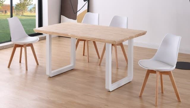 MESA COMEDOR FIJA ROMA 150 x 90 CM ROBLE NORDISH / BLANCO. - Imagen 1