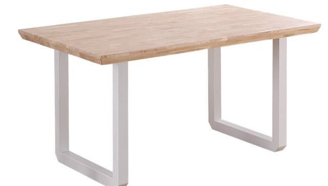 MESA COMEDOR FIJA ROMA 150 x 90 CM ROBLE NORDISH / BLANCO. - Imagen 2