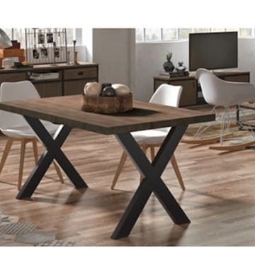 MESA COMEDOR FIJA X-LOFT 160 x 90 CM ROBLE AMERICAN / NEGRO. NORDISH/NEGRO. NORDISH/BLANCO - Imagen 2