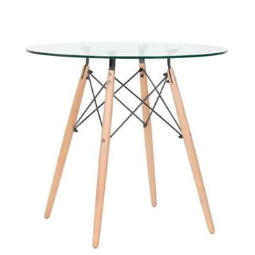 Mesa STAR (TO), madera, cristal, 100 cms de diámetro - Imagen 1