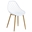 SILLA STRAUSS, metal, polipropileno blanco - Imagen 1
