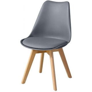 SILLA TORRE 4P, MADERA, GRIS - Imagen 1