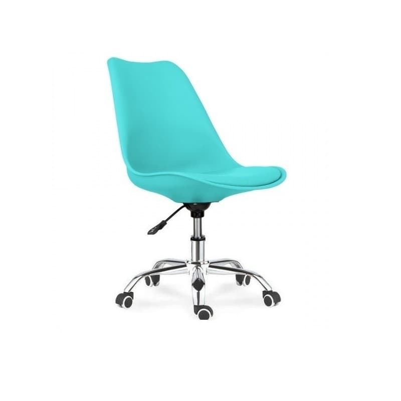 SILLA TORRE, giratoria, turquesa, cojín turquesa - Imagen 1
