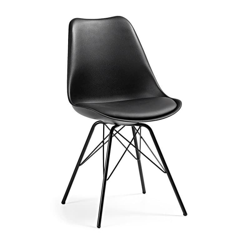 SILLA TORRE NEW, base negra, carcasa y cojín negro - Imagen 1