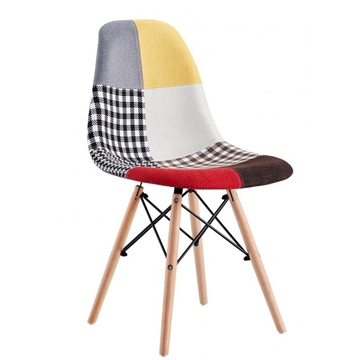 SILLA TOWER PAT 24, MADERA TEJIDO PATCHWORK COLOR 24 - Imagen 1