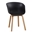 SILLON AWAK, madera curvada, polipropileno negro - Imagen 1