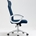 Sillón de oficina VERTON, blanco, malla y asiento azul oscuro - Imagen 2