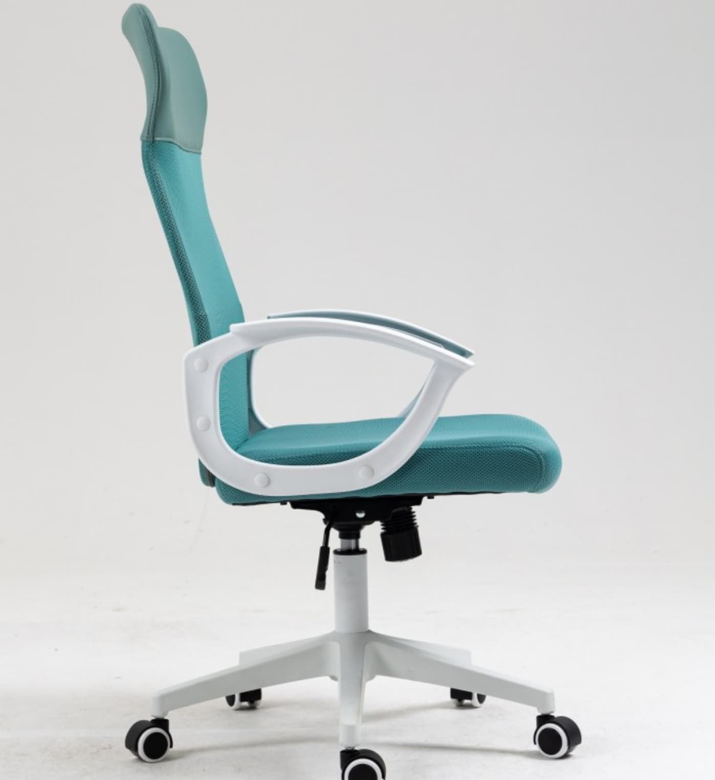 Sillón de oficina VERTON, blanco, malla y asiento verde - Imagen 2
