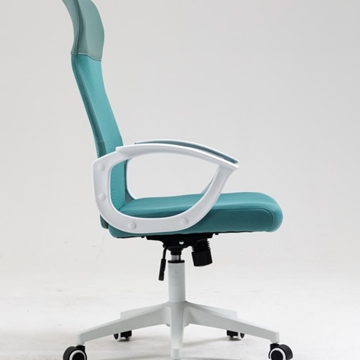 Sillón de oficina VERTON, blanco, malla y asiento verde - Imagen 2