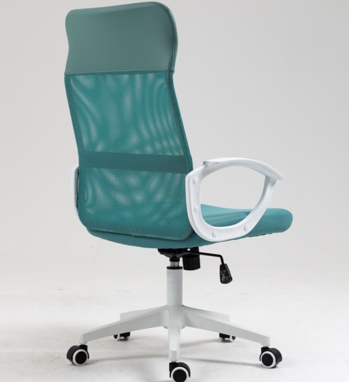Sillón de oficina VERTON, blanco, malla y asiento verde - Imagen 3
