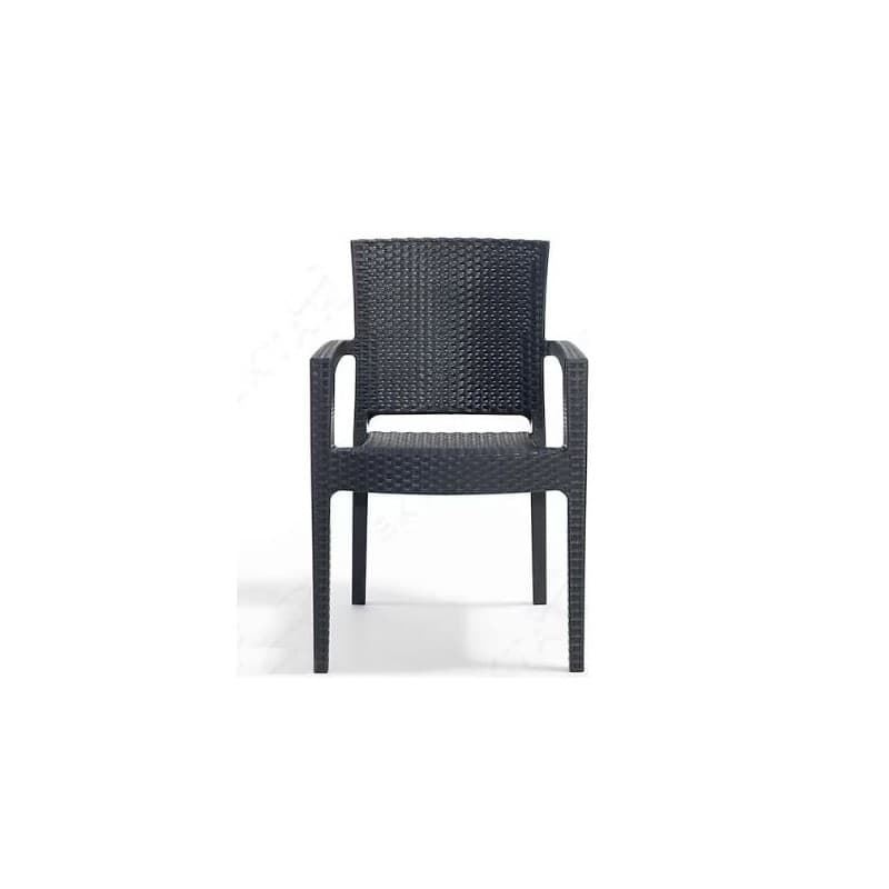 SILLÓN LIDO, apilable, polipropileno antracita - Imagen 1