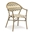 SILLON MERSIN, apilable, aluminio, ratán marrón, crema y negro - Imagen 1