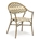 SILLON MERSIN, apilable, aluminio, ratán marrón, crema y negro - Imagen 1