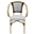 SILLON PARIS, apilable, aluminio, ratán blanco y marrón - Imagen 1