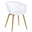 SILLON STRAUSS, metal, polipropileno blanco - Imagen 1