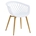 SILLON STRAUSS, metal, polipropileno blanco - Imagen 1