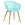 SILLON STRAUSS, metal, polipropileno verde pastel - Imagen 1