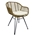 SILLÓN YAKARTA, metal, cojín, ratán beige - Imagen 1